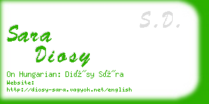 sara diosy business card